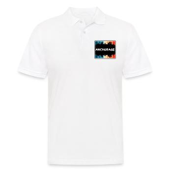 Anchorage Alaska Usa Skyline Silhouette Travel Sou - Männer Poloshirt - Weiß - Vorne - Kai (181cm)