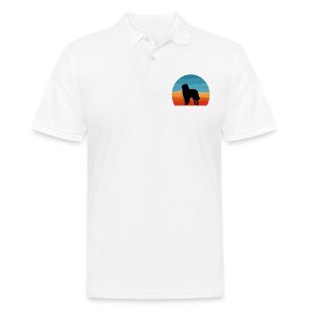 Karpaten Schäferhund Silhouette Retro Sonnenuntergang - Männer Poloshirt - Weiß - Vorne - Kai (181cm)