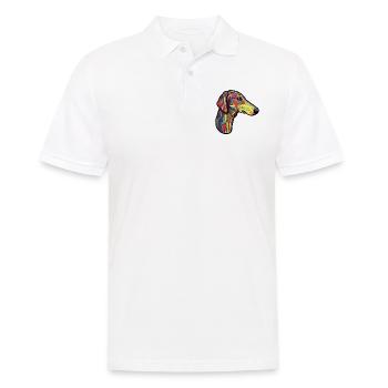 Galgo Español Hunderasse Cartoon Kawaii Illustratio - Männer Poloshirt - Weiß - Vorne - Kai (181cm)