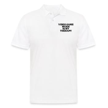 Geek Thérapie Musique De Jeux Vidéos - Polo Homme - blanc - Devant - Kai (181cm)
