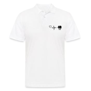 Table Tennis Ping Pong Heart Pulse - Men's Polo Shirt - white - Front - Kai (181cm)