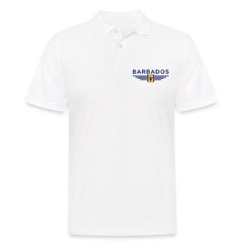 Barbados T-Shirt: Karibik-Feeling pur - Männer Poloshirt - Weiß - Vorne - Kai (181cm)