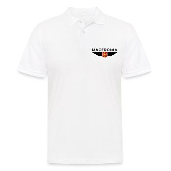 Mazedonien T-Shirt Design für Fans - Männer Poloshirt - Weiß - Vorne - Kai (181cm)