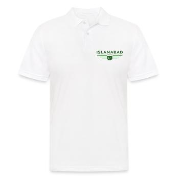 Islamabad Design – Capital City Style - Men's Polo Shirt - white - Front - Kai (181cm)