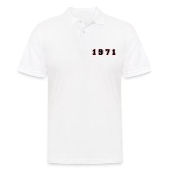 1971 Year Number - Men's Polo Shirt - white - Front - Kai (181cm)