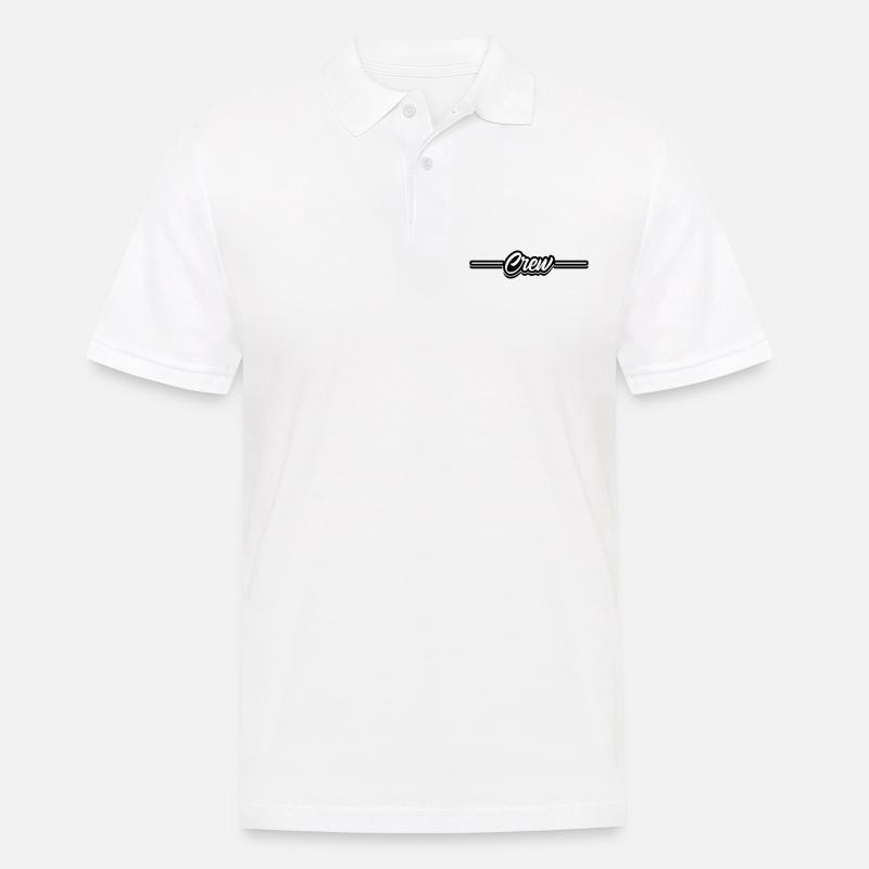 Crew Design - Männer Poloshirt - Weiß
