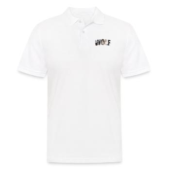 wolf - Men's Polo Shirt - white - Front - Kai (181cm)