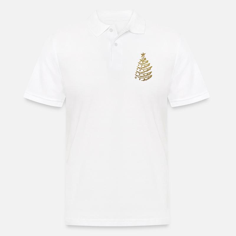 Weihnachtsbaum - Männer Poloshirt - Weiß