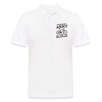 Fahrrad ohne Akku - Männer Poloshirt - Weiß - Vorne - Kai (181cm)