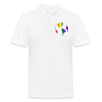 Lgbt carte du monde arc-en-ciel, Terre - Polo Homme - blanc - Devant - Kai (181cm)