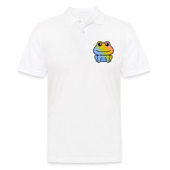 Frosch Comic Tier - Männer Poloshirt - Weiß - Vorne - Kai (181cm)