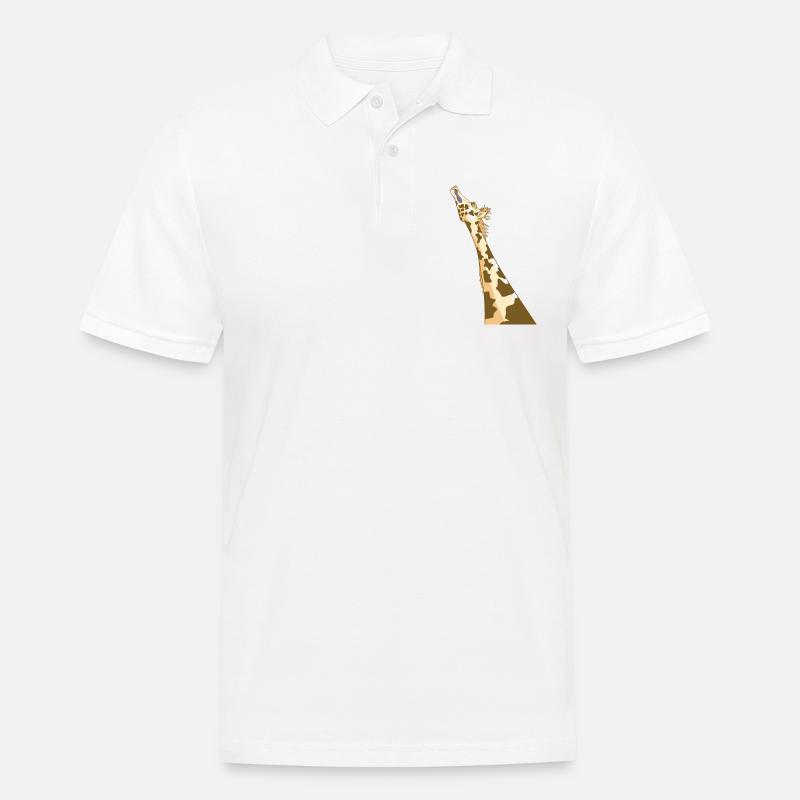 Giraffe mit blauer Zunge - Männer Poloshirt - Weiß