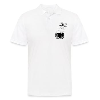 Kürbis mit Dinosaurier Kürbis lustig Halloween Kür - Männer Poloshirt - Weiß - Vorne - Kai (181cm)