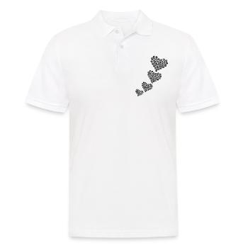 Dog Paw Heart - Dog Lover Dog Owner - Baby Dog Paw - Männer Poloshirt - Weiß - Vorne - Kai (181cm)
