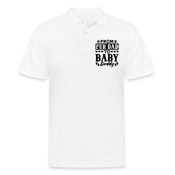 From Fur Dad To Baby Daddy - New Dad Dog Daddy To - Men's Polo Shirt - white - Front - Kai (181cm)