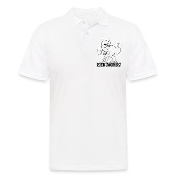 Bier Biersaurus Dinosaurier Dino mit Bierkrug - Bi - Männer Poloshirt - Weiß - Vorne - Kai (181cm)