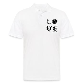 Soccer LOVE Soccer Player - Men's Polo Shirt - white - Front - Kai (181cm)