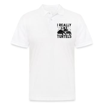 J’aime beaucoup les tortues Amoureux des tortues de mer Mignonne tortue - Polo Homme - blanc - Devant - Kai (181cm)