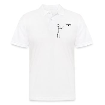 Quadcopter Drone Pilot Stick Figure - Drôle de drone - Polo Homme - blanc - Devant - Kai (181cm)