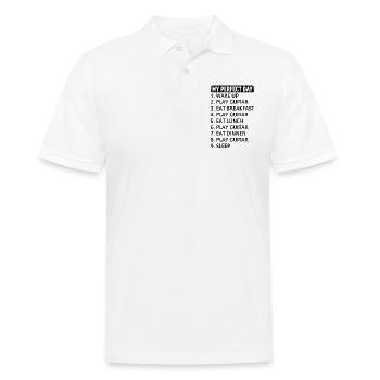 Guitarist - My Perfect Day Guitar Player Day Plan - Männer Poloshirt - Weiß - Vorne - Kai (181cm)