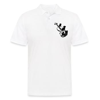 Double bassiste Dog Owner Double Bassiste Dog Lo - Polo Homme - blanc - Devant - Kai (181cm)