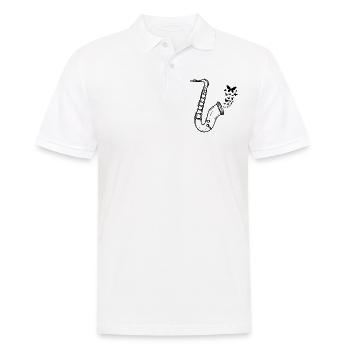 Saxophone Butterflies Saxophonist Sax Player - Männer Poloshirt - Weiß - Vorne - Kai (181cm)