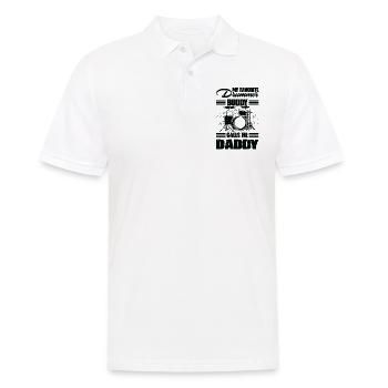My Favorite Drummer Buddy Calls Me Daddy - Men's Polo Shirt - white - Front - Kai (181cm)