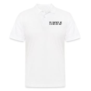 Disc Golfing Frisbee Golf - Je préfère jouer - Polo Homme - blanc - Devant - Kai (181cm)