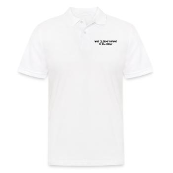 Quel coler voulez-vous porter aujourd’hui - Funny Paint - Polo Homme - blanc - Devant - Kai (181cm)