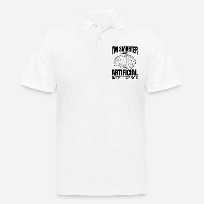 I'm Smarter Than Artificial Intelligence - Männer Poloshirt - Weiß