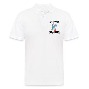 Halloween Dino with Pumpkin Halloween Saurus - Men's Polo Shirt - white - Front - Kai (181cm)