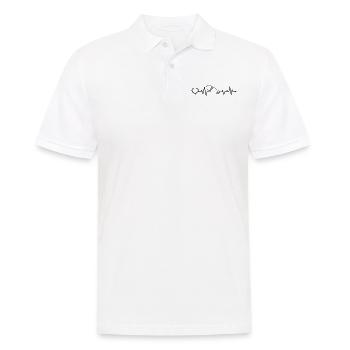 Skateboarding Heartbeat Skateboard Heartbeat Heart - Polo Homme - blanc - Devant - Kai (181cm)