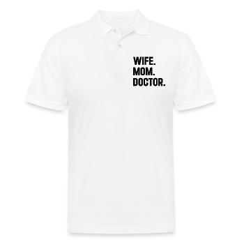 Médecin de l’hôpital Mama - Femme Maman Médecin - Polo Homme - blanc - Devant - Kai (181cm)