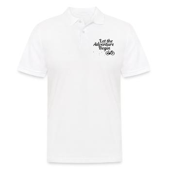 Let The Adventure Begin - Gravel Bike Bikepacker B - Männer Poloshirt - Weiß - Vorne - Kai (181cm)