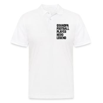 Football américain grand-père joueur de football héros jambe - Polo Homme - blanc - Devant - Kai (181cm)