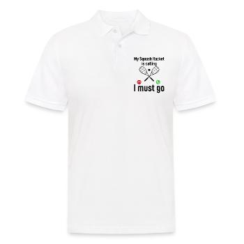 My Squash Racket is calling, I must go - Funny Squ - Men's Polo Shirt - white - Front - Kai (181cm)