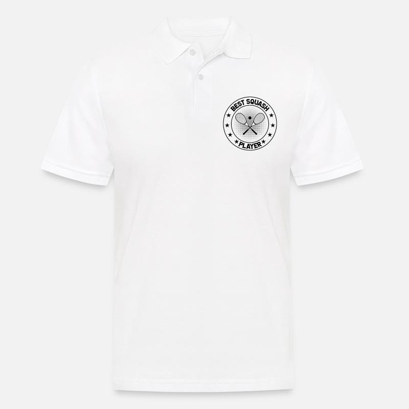 Best Squash Player - Männer Poloshirt - Weiß