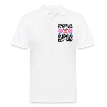 On dirait peut-être que je t’écoute mais je suis croch - Polo Homme - blanc - Devant - Kai (181cm)