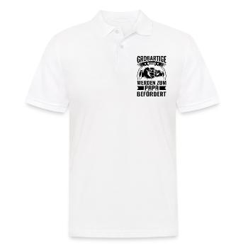 De grands hommes sont promus au rang de papa - Va - Polo Homme - blanc - Devant - Kai (181cm)