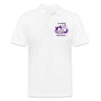 Chat Dort Chat Mignon Pas Du Matin - Polo Homme - blanc - Devant - Kai (181cm)