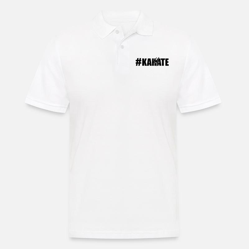 #Karate - Karate training Karate Fighter - Männer Poloshirt - Weiß