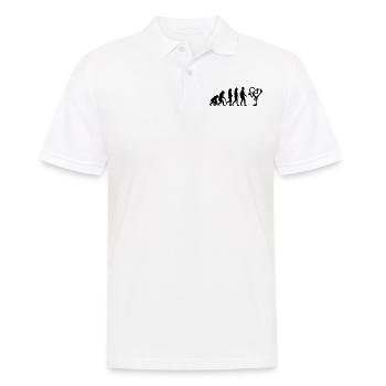 Funny Taekwondo Evolution stick figure - Men's Polo Shirt - white - Front - Kai (181cm)