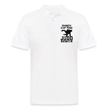Judoka Grandpa - Grandpa is my name Judo is my gam - Men's Polo Shirt - white - Front - Kai (181cm)