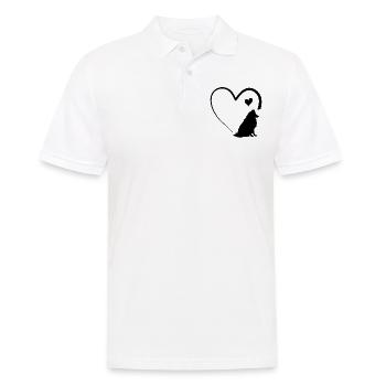 Rough Collie Heart Rough Collie Lover - Men's Polo Shirt - white - Front - Kai (181cm)