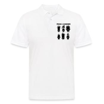 Fier jardinier - Amoureux des plantes Jardinage drôle - Polo Homme - blanc - Devant - Kai (181cm)