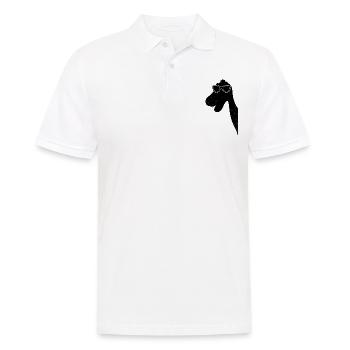Funny Dino with Sunglasses Funny Dinosaur - Männer Poloshirt - Weiß - Vorne - Kai (181cm)