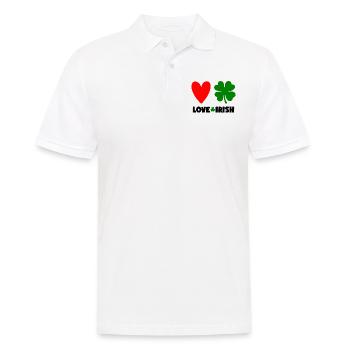 Accessoires de la Saint-Patrick Irlande Shamrock Décoration - Polo Homme - blanc - Devant - Kai (181cm)