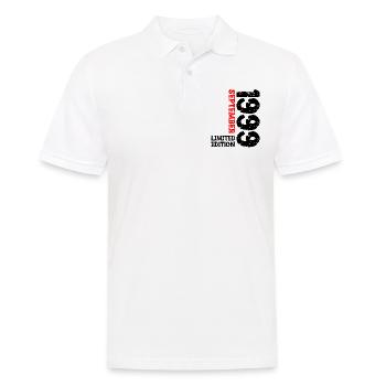 1999 September Limited Edition 24th Birthday Decoration - Men's Polo Shirt - white - Front - Kai (181cm)
