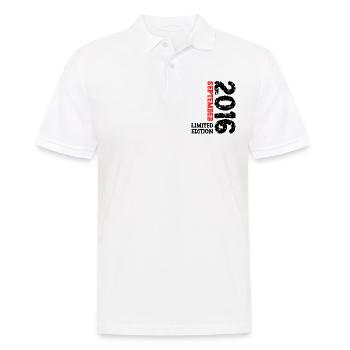 2016 September Limited Edition 7th Birthday Decoration - Men's Polo Shirt - white - Front - Kai (181cm)