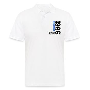 1986 November Limited Edition 37th Birthday Decoration - Men's Polo Shirt - white - Front - Kai (181cm)